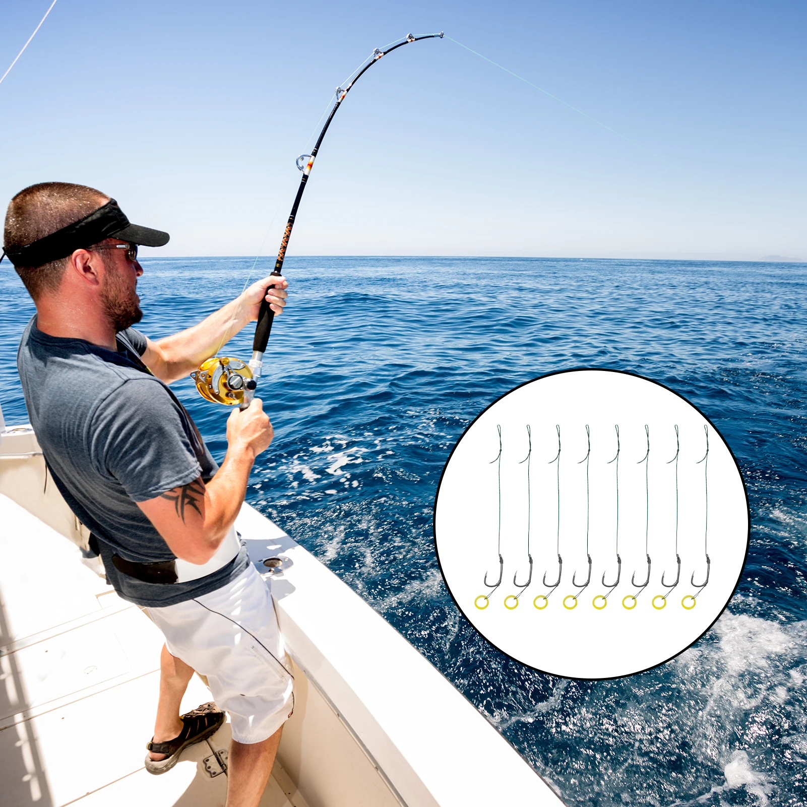 Kit de aparejos de pesca DKSHETOY con variedad de anzuelos