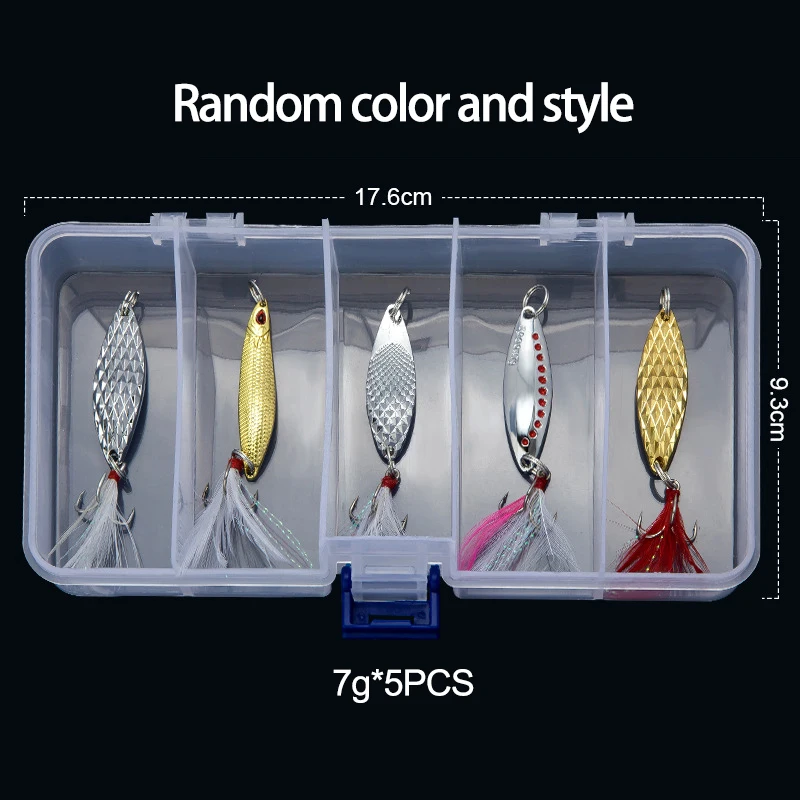 Spinnerbait para lubina, salmón y trucha con plumas, anzuelo triple - imagen 3