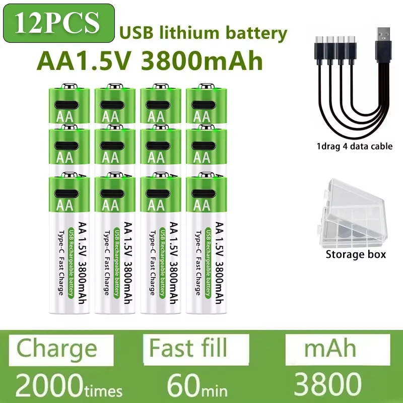 Pilas recargables Li-ion AA y AAA USB-C - imagen 4