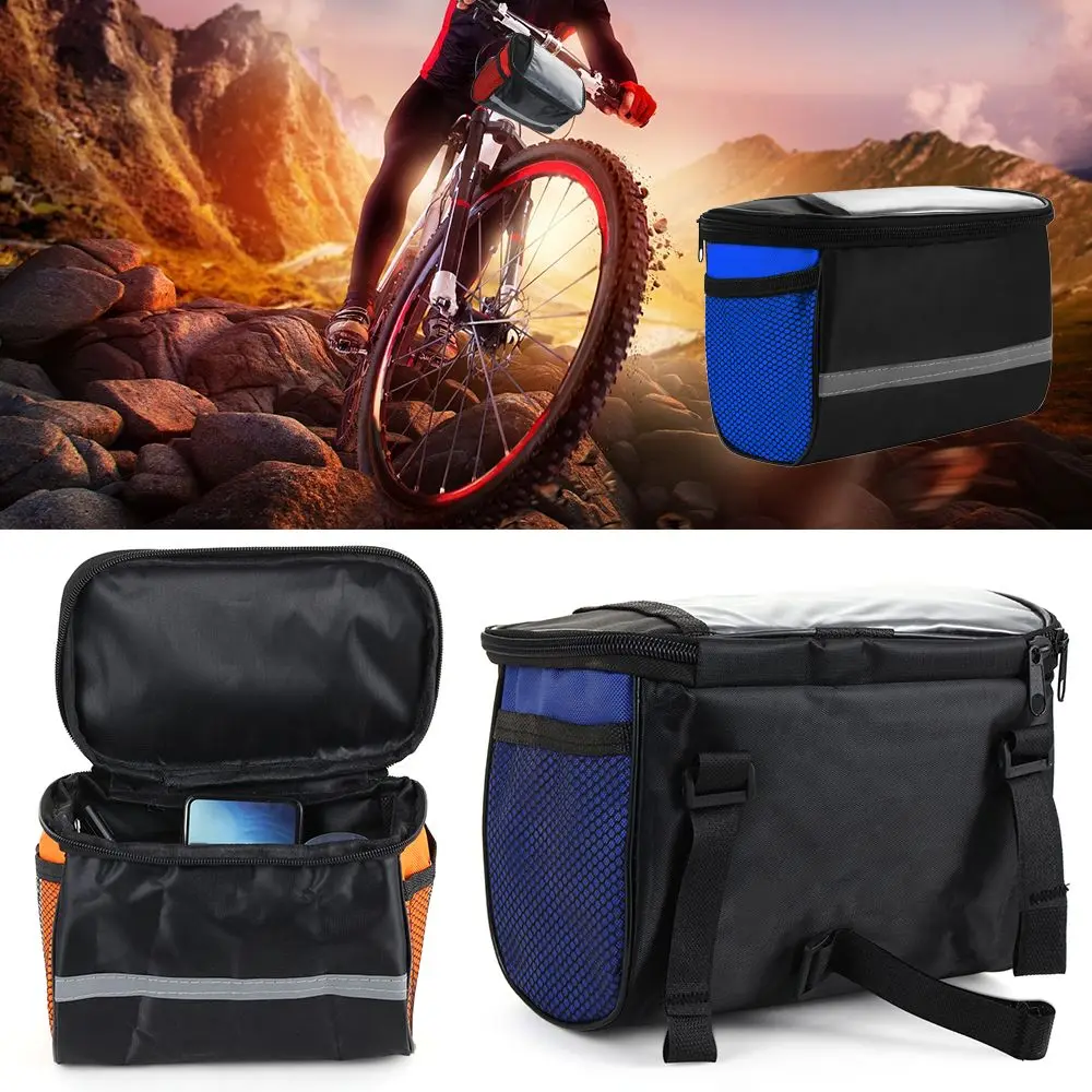 Bolsa reflectante para manillar de bicicleta con cesta delantera - imagen 3