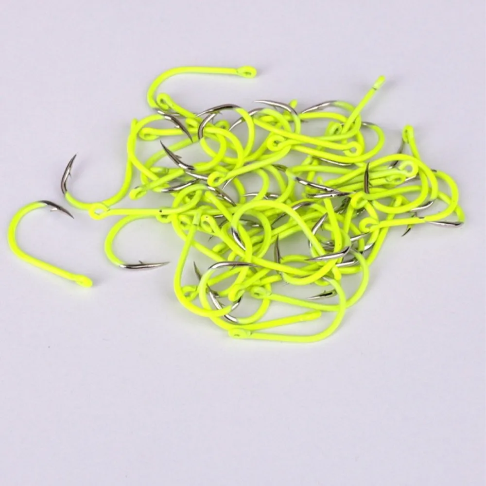 Anzuelo Octopus fluorescente verde de acero alto carbono para cebo vivo - imagen 3