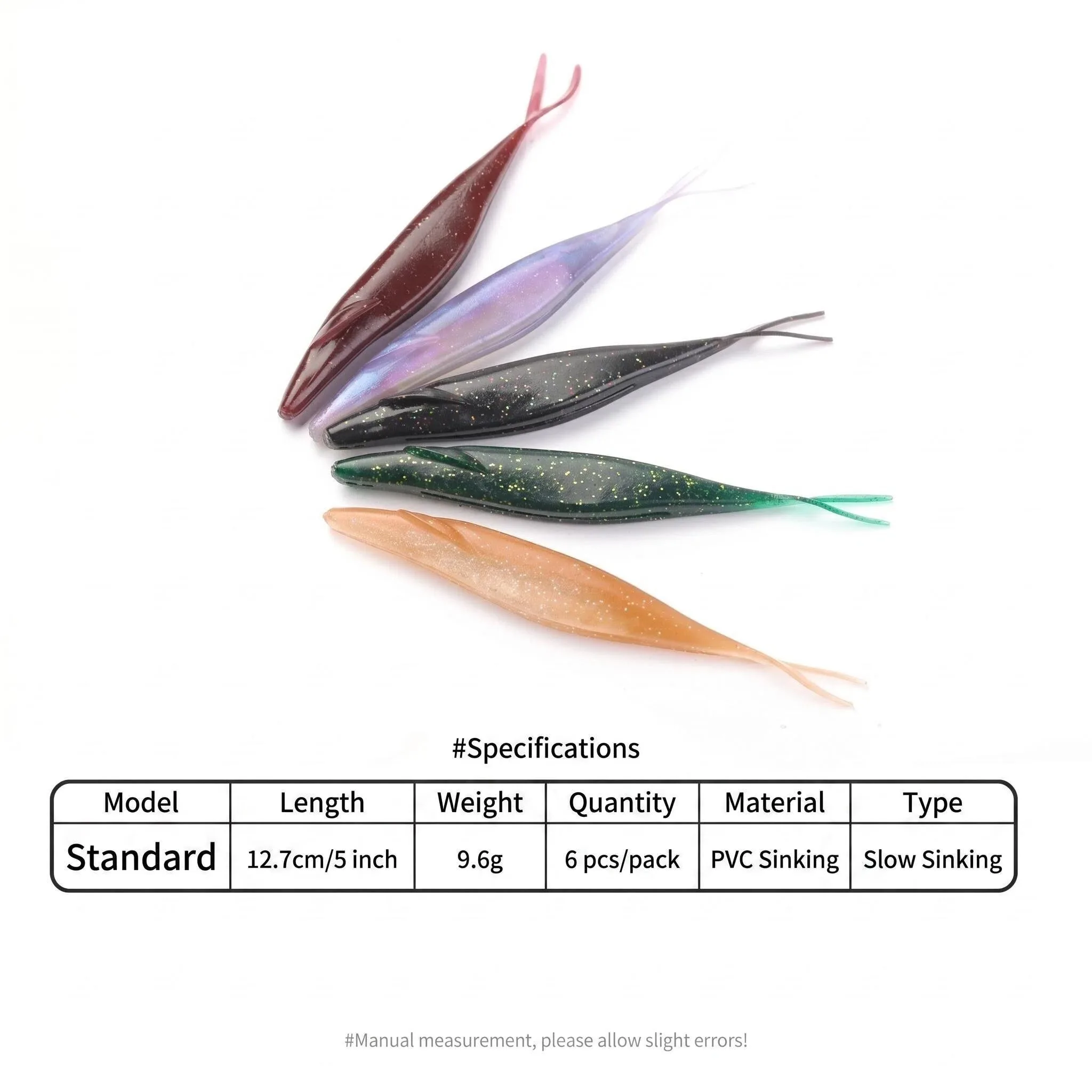 Colores y diseños de señuelos blandos para pesca