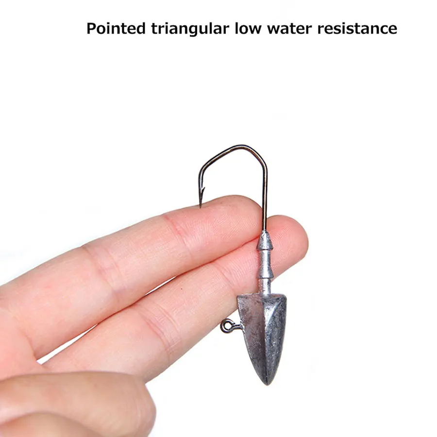 MrLurion Jig Head triangular de acero al carbono para vinilo - imagen 5