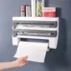 Soporte adhesivo pared para papel cocina y organizador multifunción - imagen 3