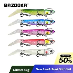 Bazooka Swimbait Silicona para Lucio - Cabeza de Plomo y Cola Blanda