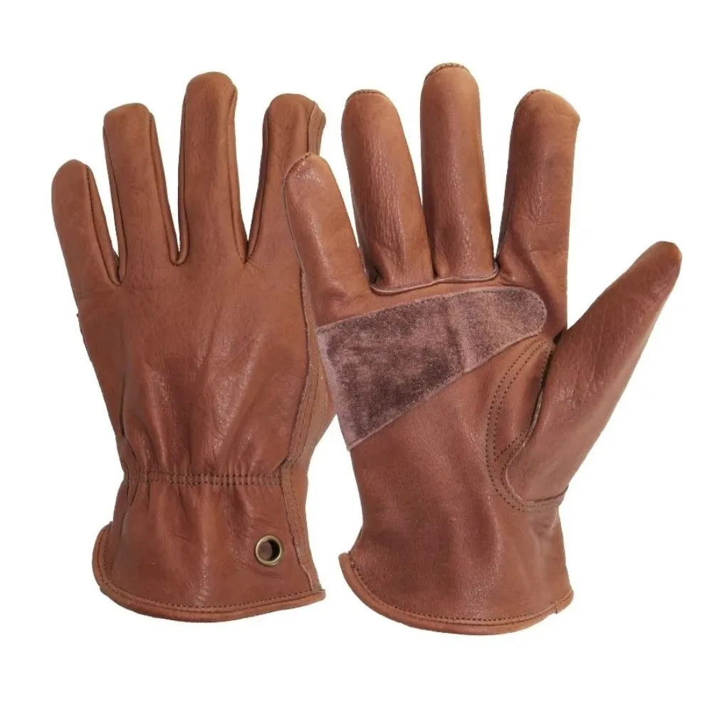 Guantes de cuero para moto vintage tie-dye alta resistencia - imagen 3