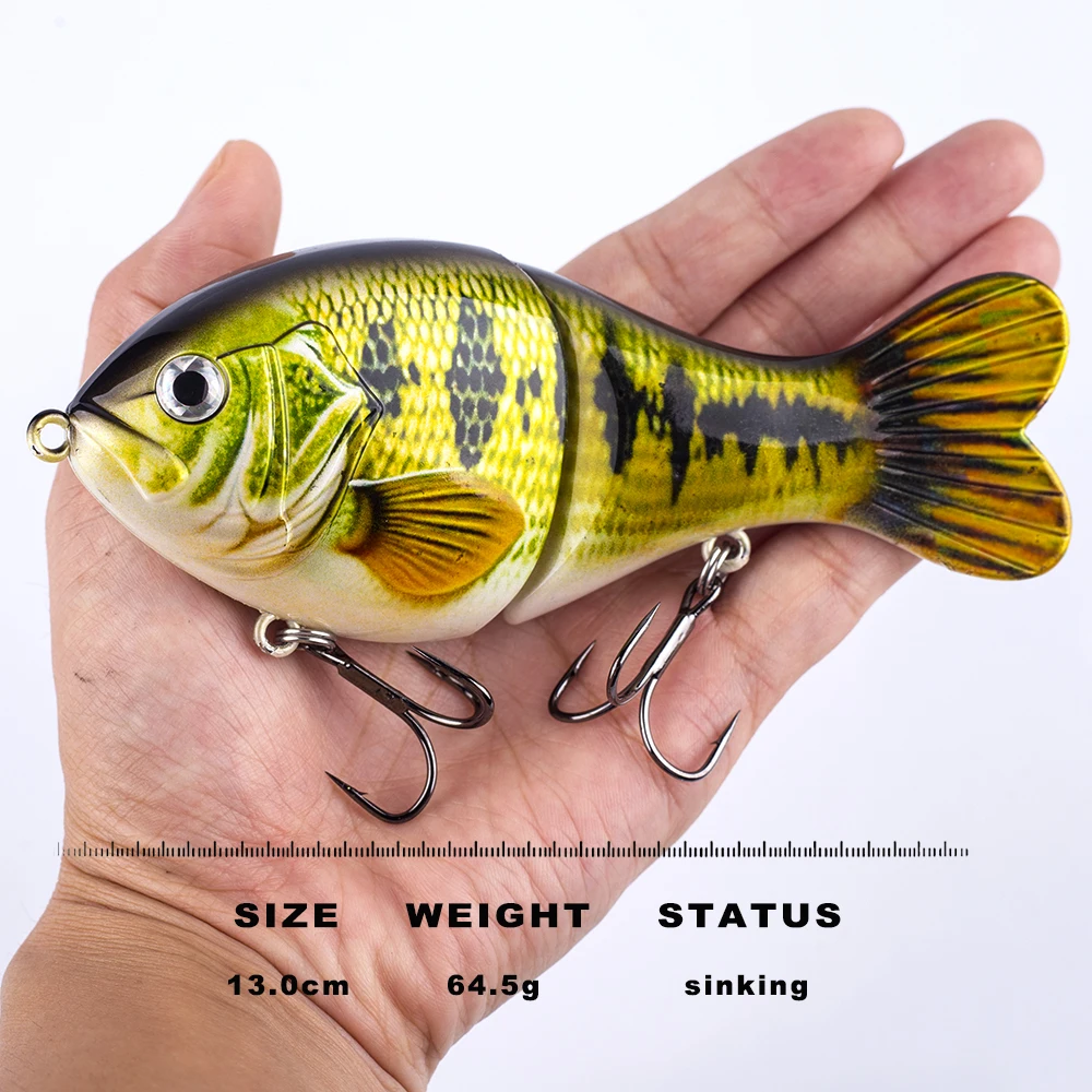 Crankbait oscilante hundido articulado – Señuelo de gran tamaño - imagen 5
