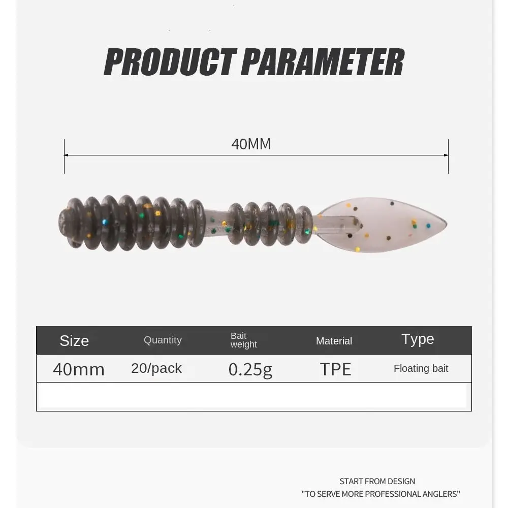 Señuelos blandos Minnow flotantes de PVC para pesca de invierno - imagen 5