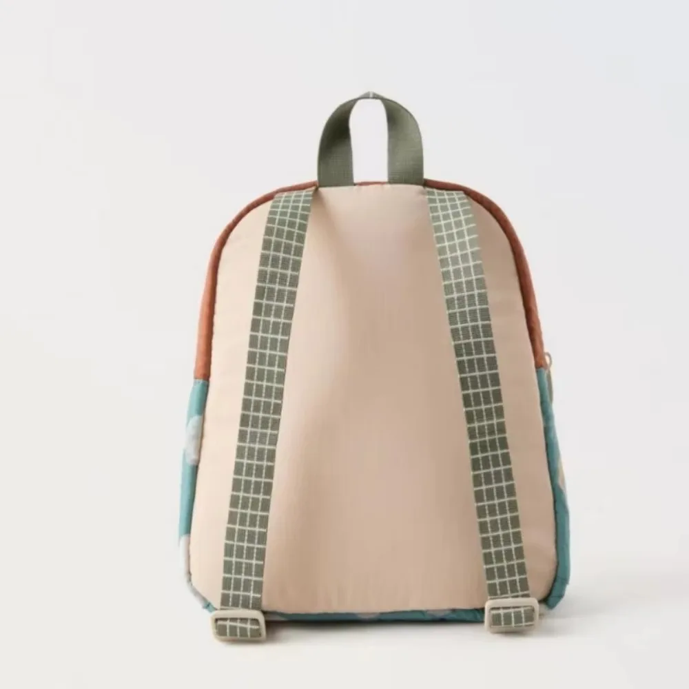 Mochila escolar ligera con bordado de coches animados para niños