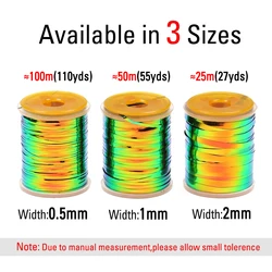 ICERIO Mylar para moscas verde pavo real naranja