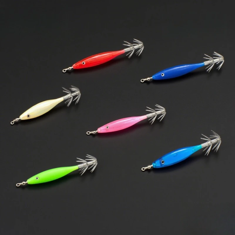 Ackibbik mini señuelos luminosos para calamar, pulpo y pez espada