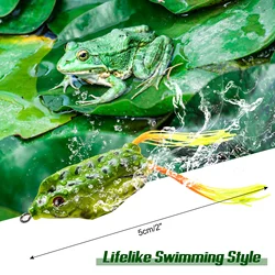 Goture Señuelo rana topwater – Giratorio para curricán de lucio