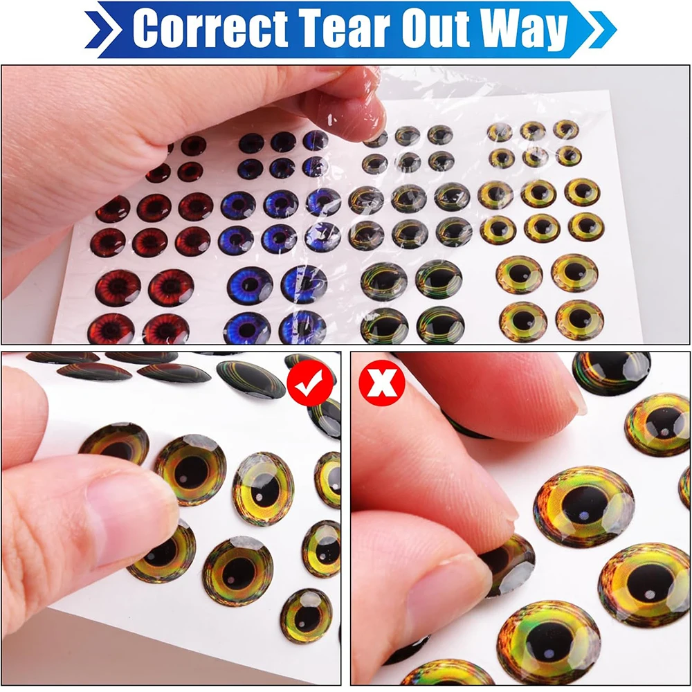 Ojos de Señuelo 4D/5D Realistas – Para moscas y vinilos de pesca - imagen 3