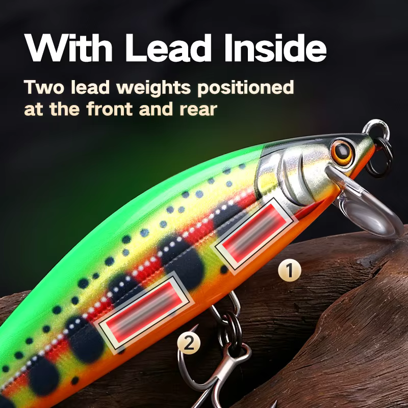 Señuelo Minob WeiHe 9.5cm – Hardbait de hundimiento rápido - imagen 3