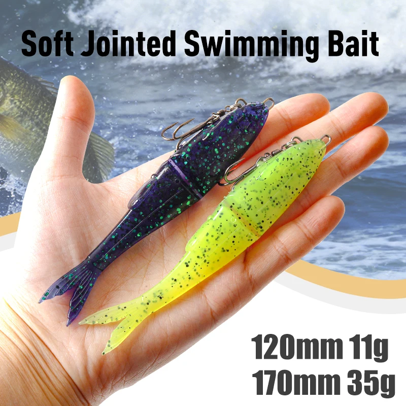 Señuelo articulado suave Swimbait para lubina