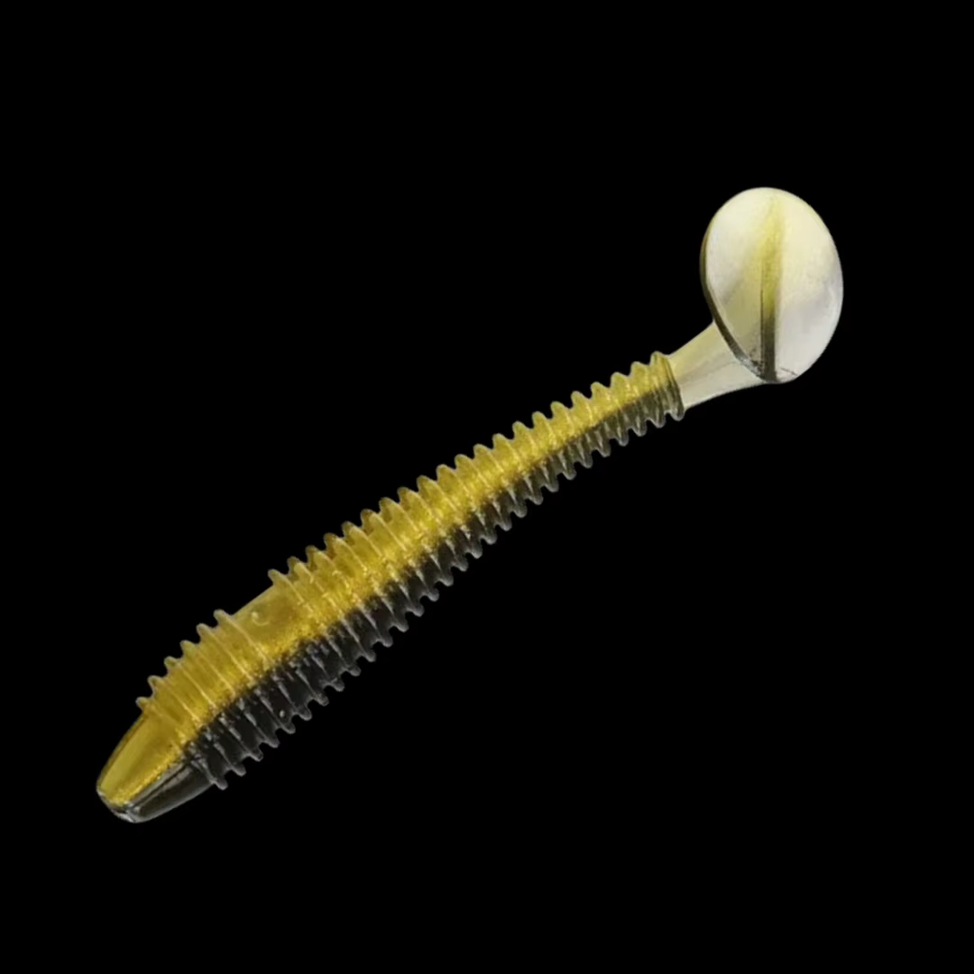 Mini Swimbait de vinilo cola en T – Cebo blando para lucio y sábalo - imagen 4