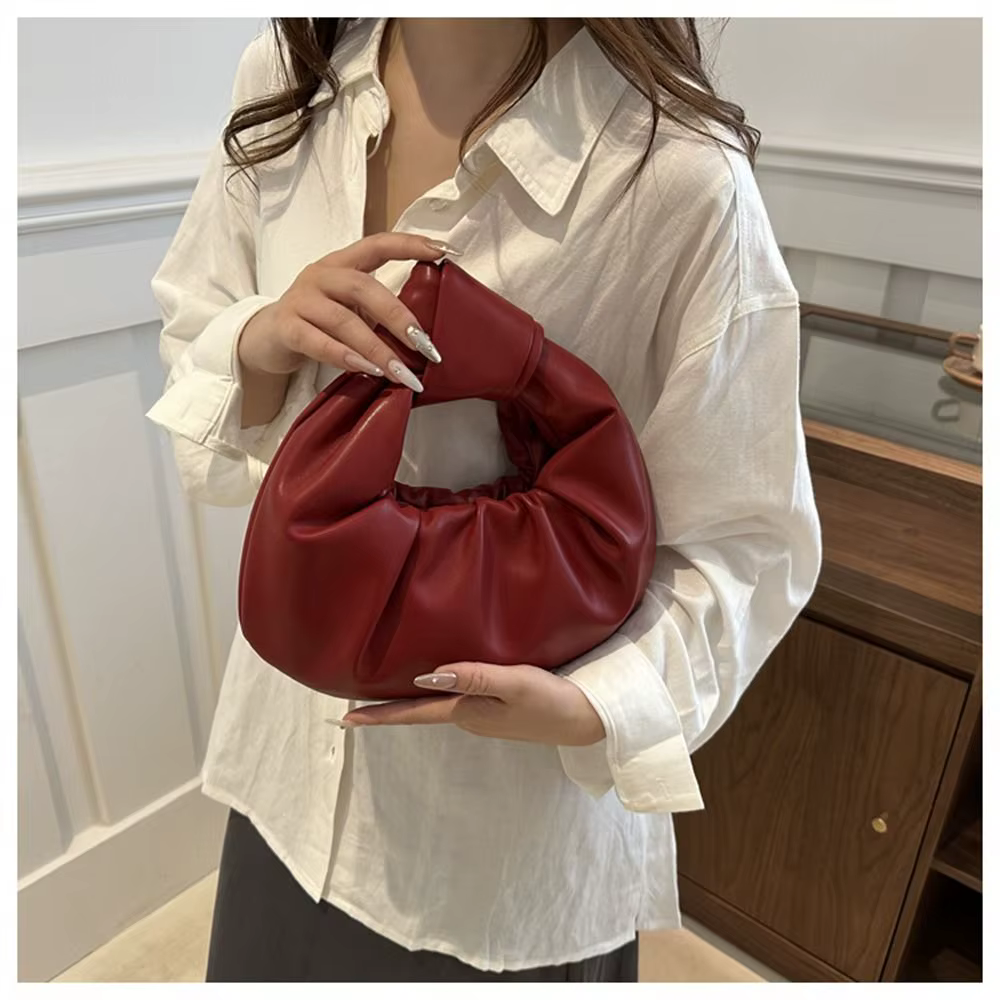 Bolso de hombro cuero PU gran capacidad, ligero, color liso - imagen 5