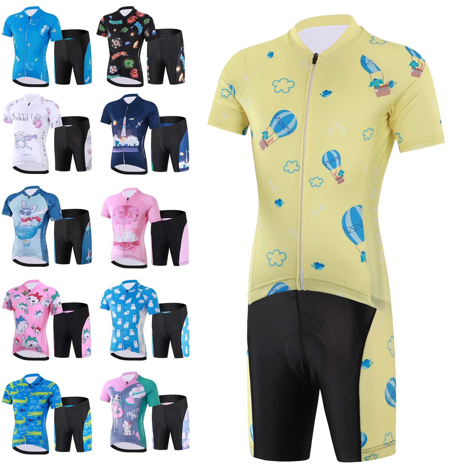 Conjunto ciclismo infantil secado rápido con pantalón acolchado 3D - imagen 3