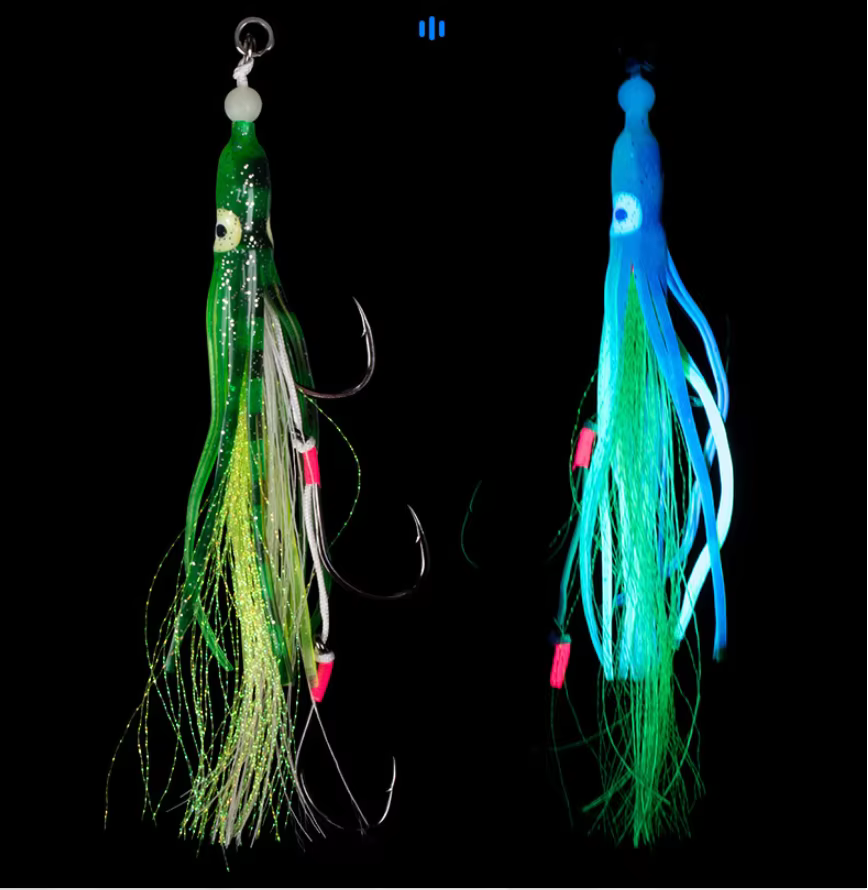 NUNATAK Anzuelos luminosos para calamar – Agua dulce y salada - imagen 3