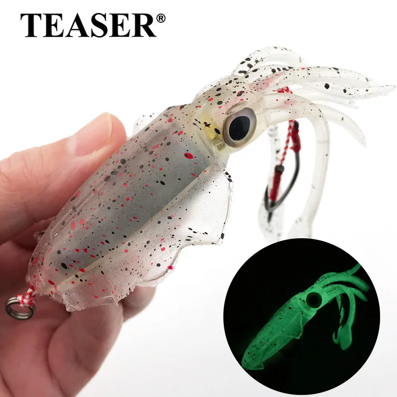 TEASER S031 jig de silicona mar luminoso natación para calamar