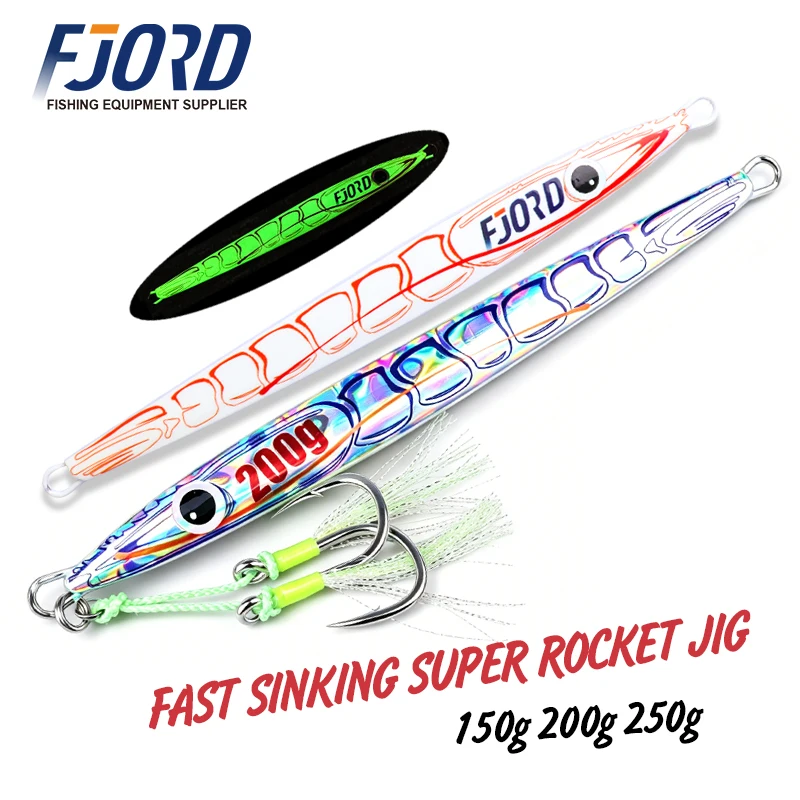 Señuelo metálico Fjord UV nocturno para pesca en el mar