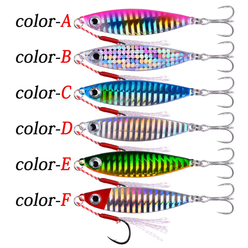 Jig metálico lucio agua salada resistente brillante efectivo 7g-30g - imagen 4
