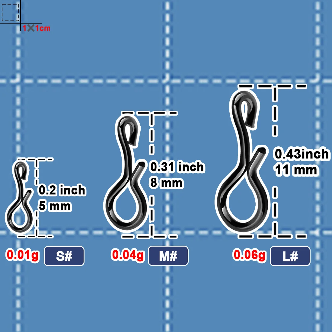 Gancho mosca conector señuelo y anillos para trucha premium calidad - imagen 3