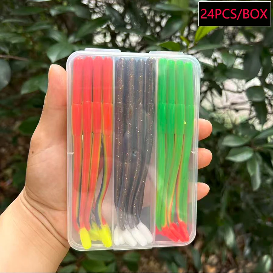 Cebos blandos Texas Noodle con cola recta – señuelos swimbait