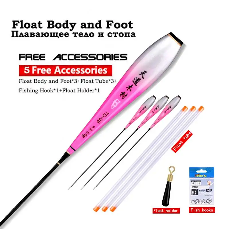 Set completo de nano flotadores de pesca con accesorios