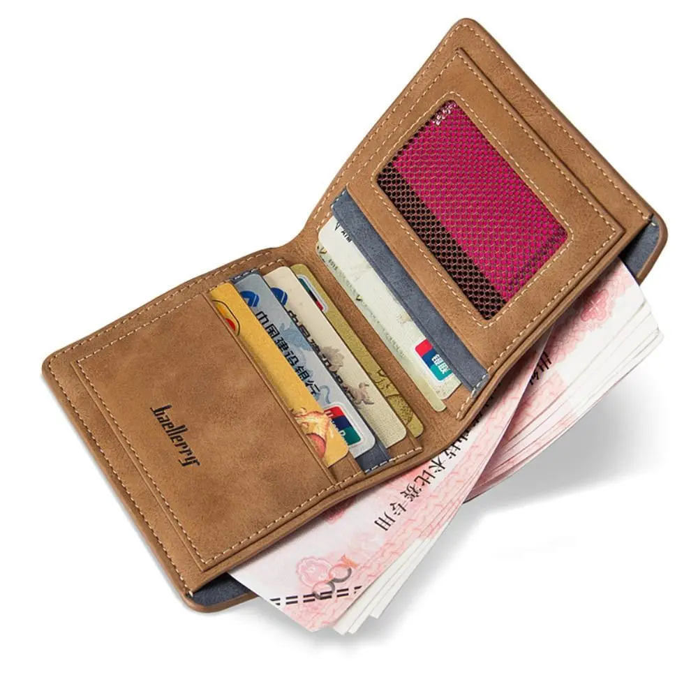 Cartera corta de cuero PU para hombre, gran capacidad y ranuras - imagen 5