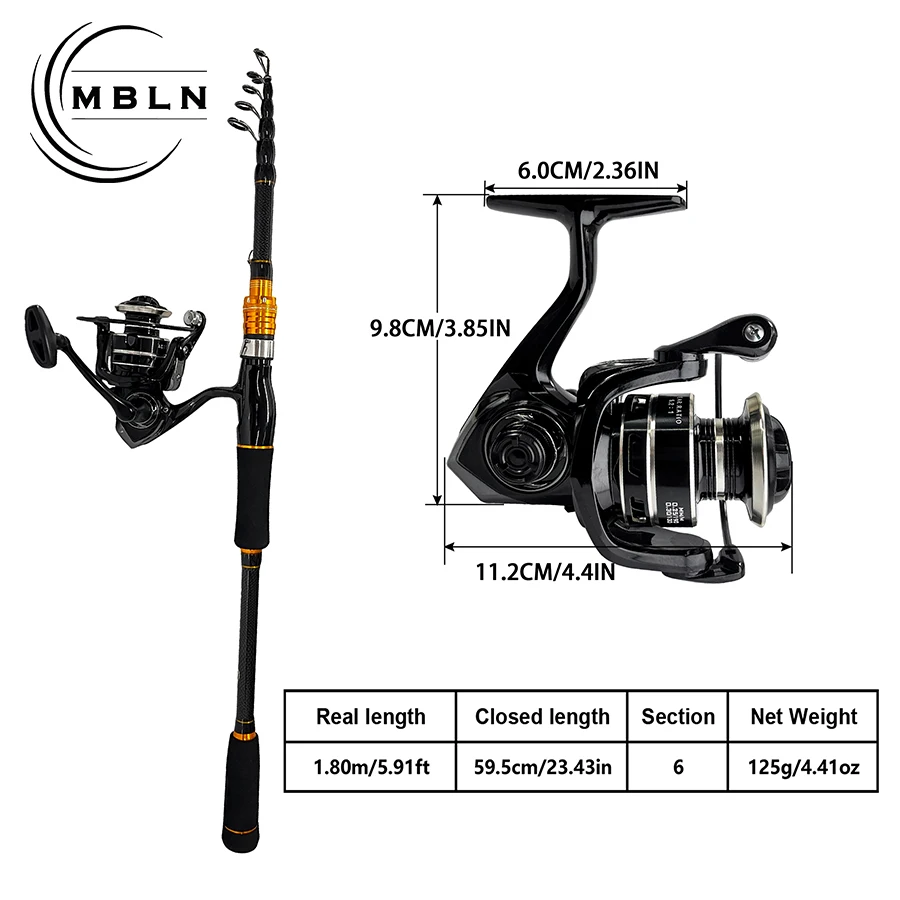 Señuelos y anzuelos incluidos en el juego de pesca MBLN