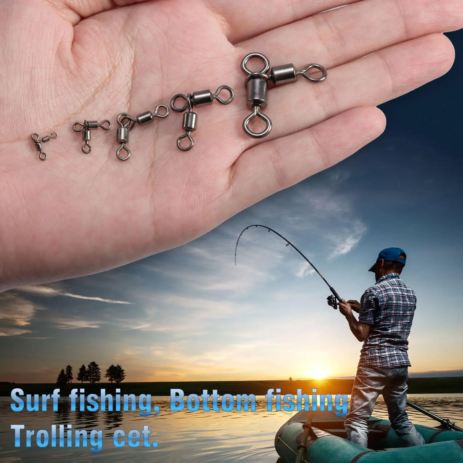 Goture Esmerillones de pesca de 3 vías de alta resistencia - imagen 3
