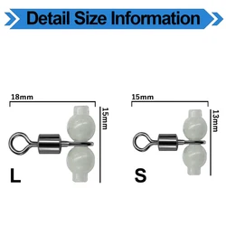 Conectores giratorios T brillantes con cuentas para jig