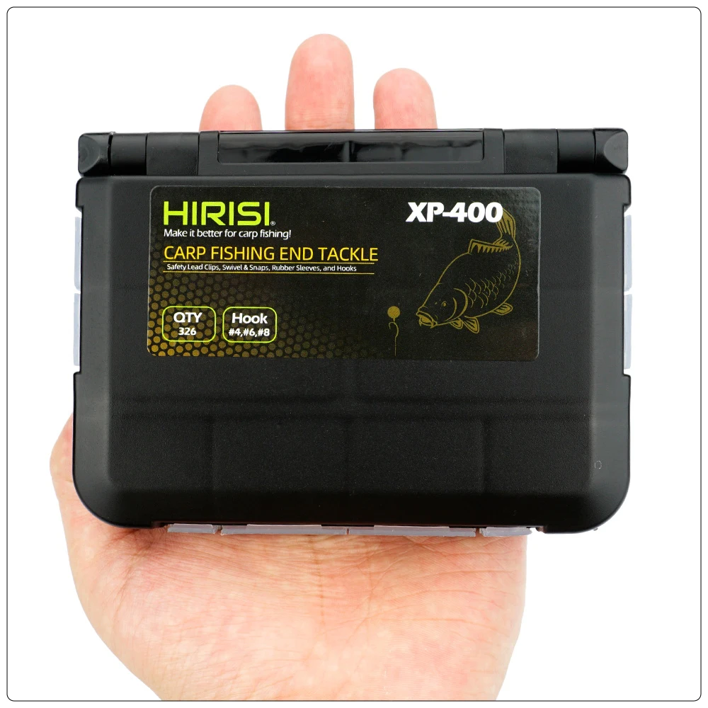 Kit de aparejos de carpa Hirisi XP400 con accesorios