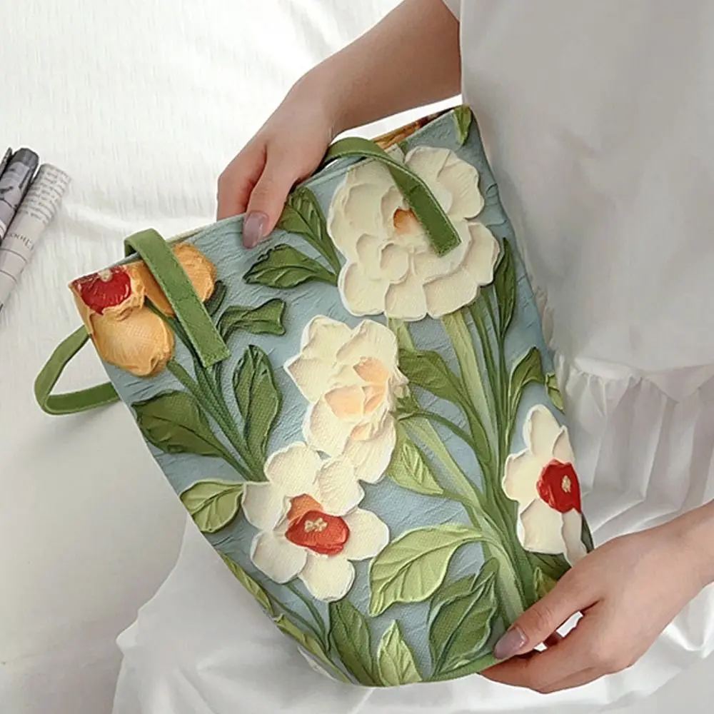 Bolso de hombro informal con estampado floral multicolor