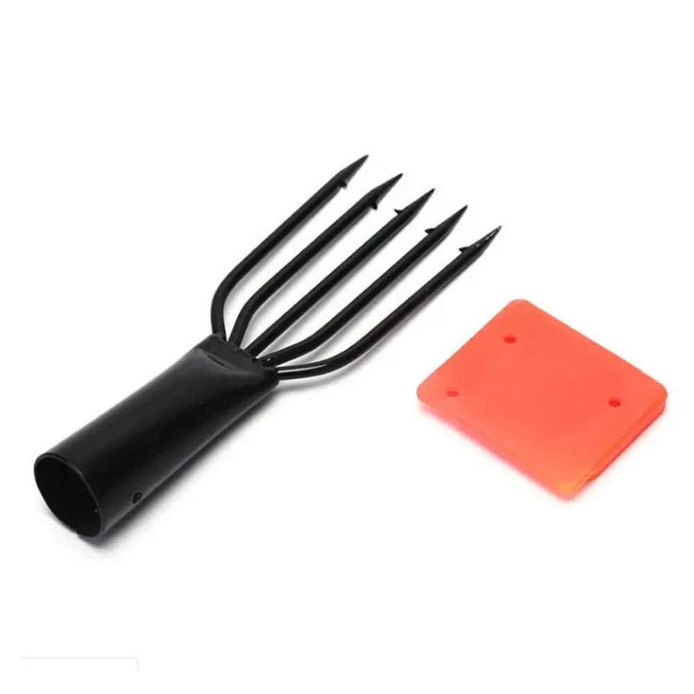Arpón de pesca de acero inoxidable negro afilado con púas