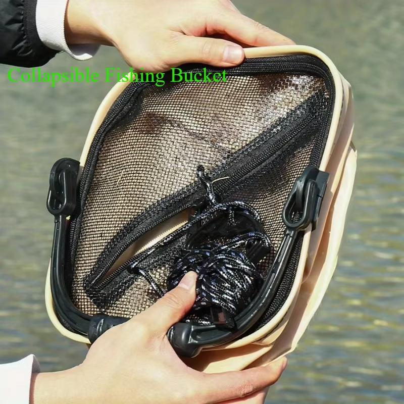 Cubo Plegable de Pesca – Impermeable con Mango Ergonómico - imagen 2