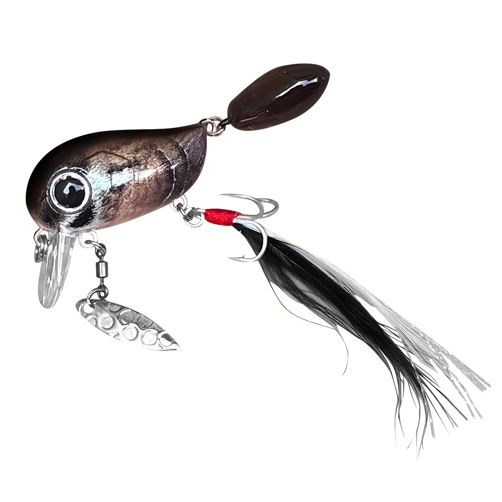 Crankbait Topwater flotante con cuchillas giratorias para lubina - imagen 2