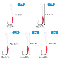 Anzuelos Jigging Acero Inoxidable Talla 1/0-10/0