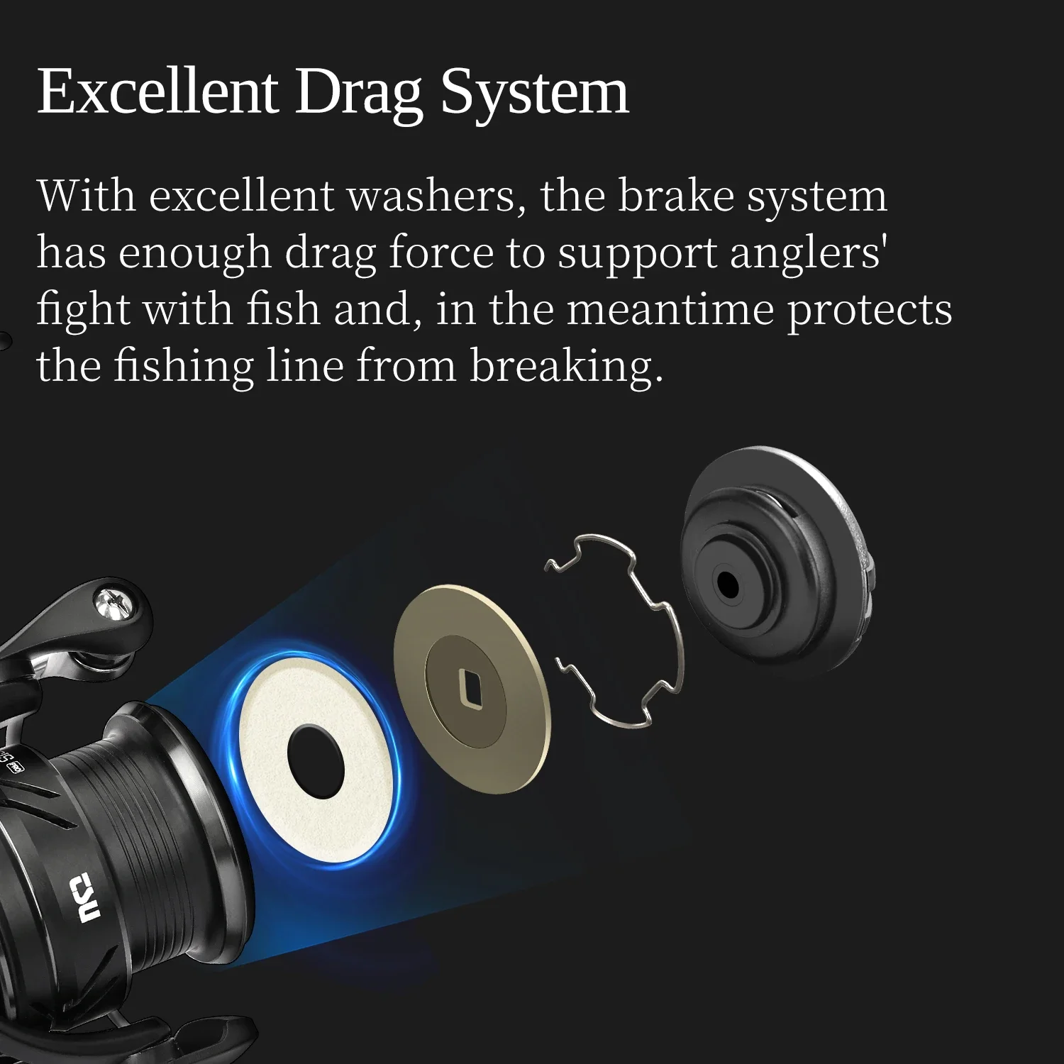 TSURINOYA Francis FS PRO carrete giratorio para lucio poco profundo - imagen 2