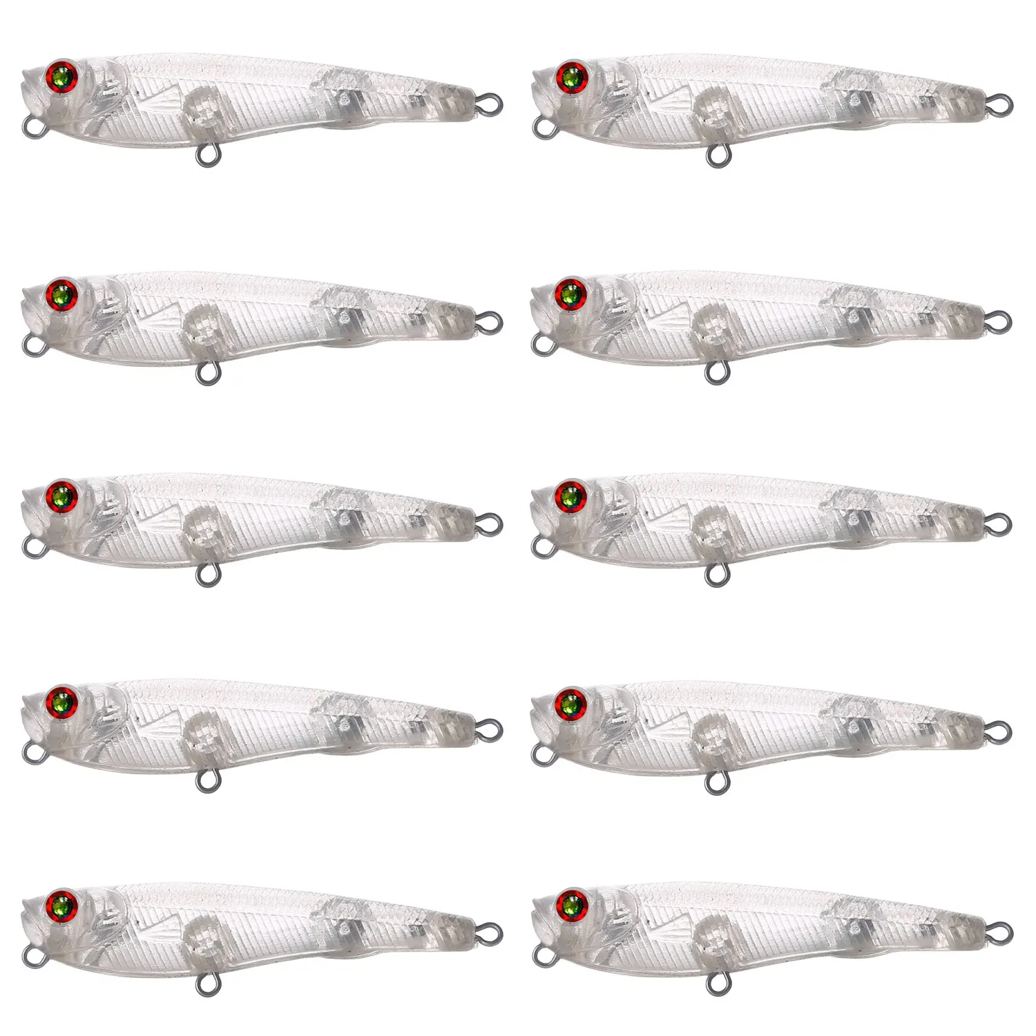 FREE FISHER señuelos de lápiz transparentes DIY para lubina - imagen 3