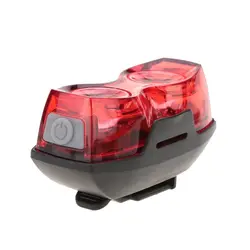 Luz trasera bicicleta roja y negra de alta visibilidad LED