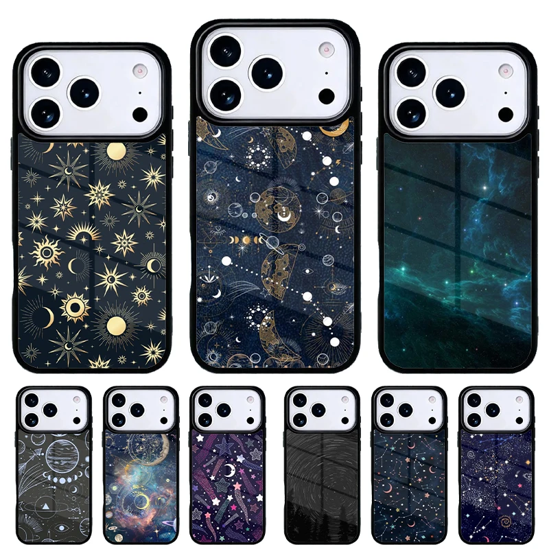 Funda cielo estrellado para iPhone 17 Air 16e 15 14 13 Pro Max