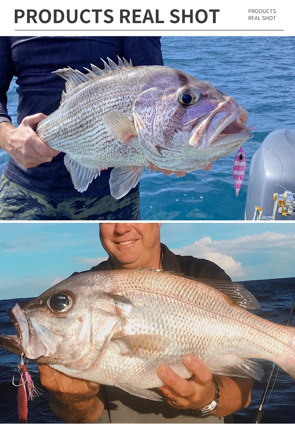 Gabarit metálico luminoso para jigging lento