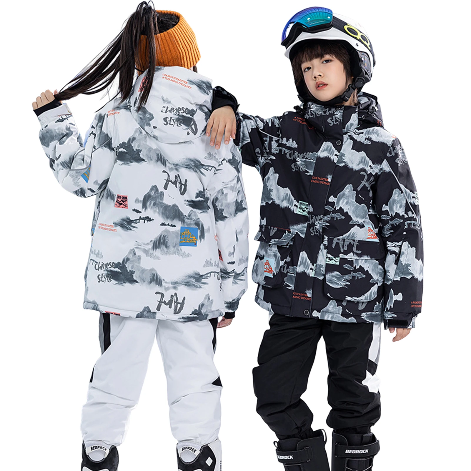 Traje de nieve infantil con capucha, a prueba de viento - imagen 5