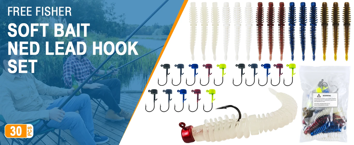 FREE FISHER Thread TPE Worms en el agua