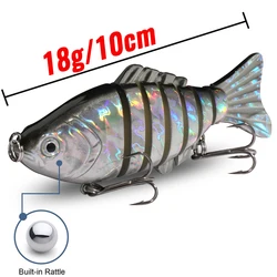GOBAIT Swimbait Multiarticular con Sonajero Hundido para Carpa