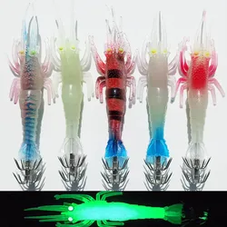 Señuelo luminoso de calamar para jigging con anzuelos
