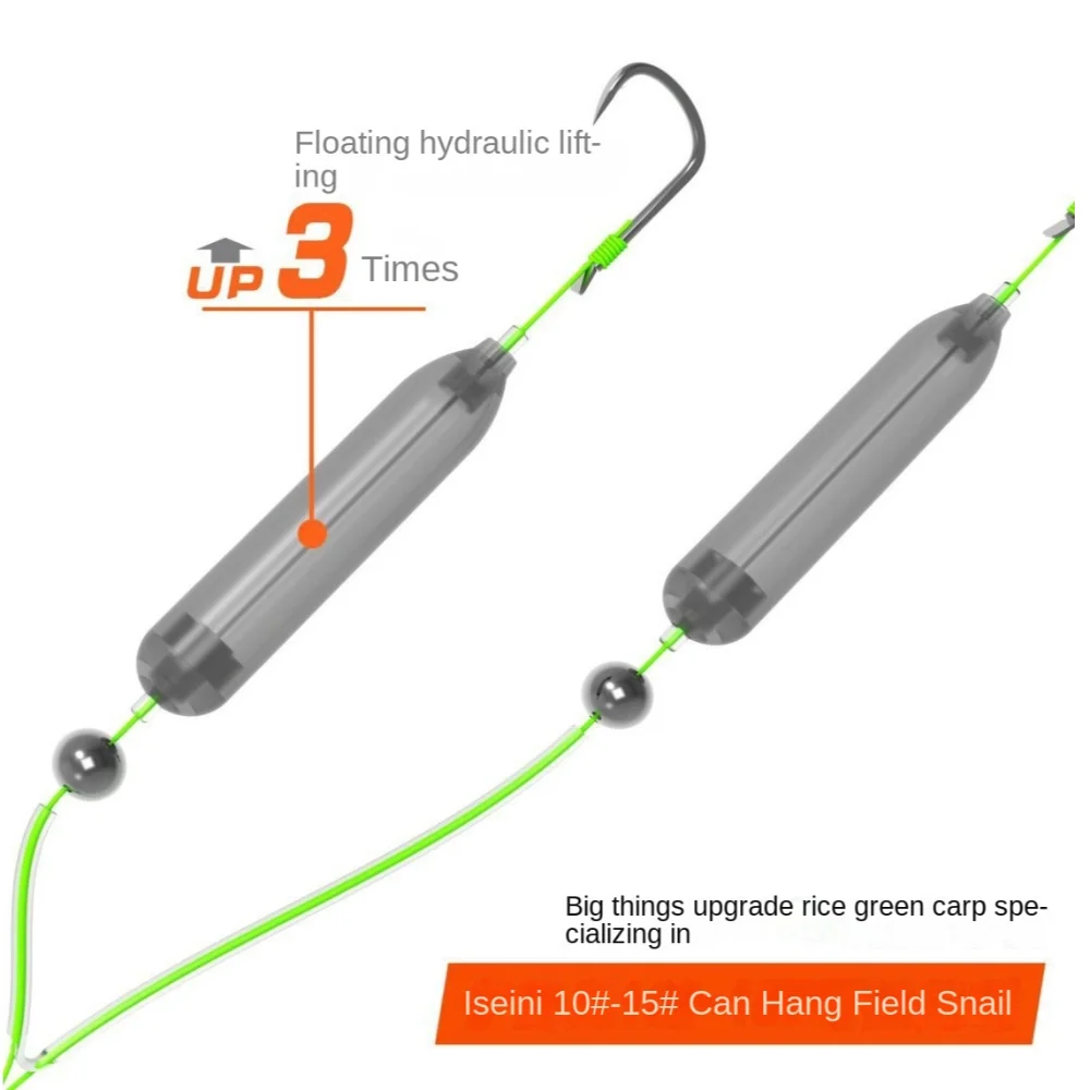 Anzuelo hair rig Iseni carpa con púas, listo para usar - imagen 3