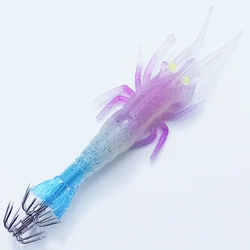 Señuelo luminoso de calamar para jigging con anzuelos
